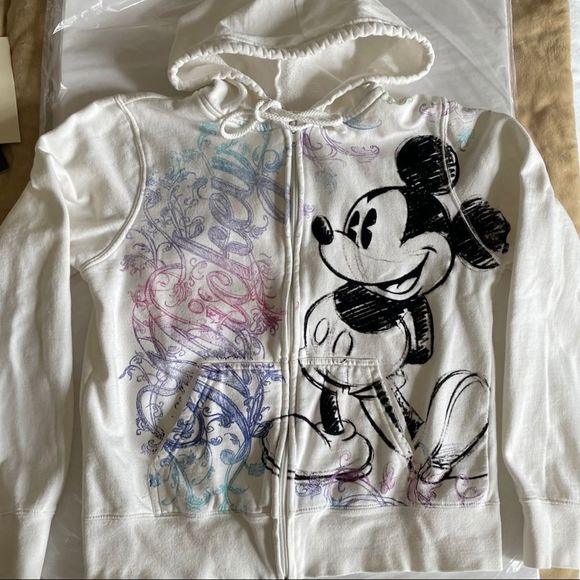 Disney Mickey Mouse Zip Hoodie Youth Sweatshirt - Picture 1 of 5